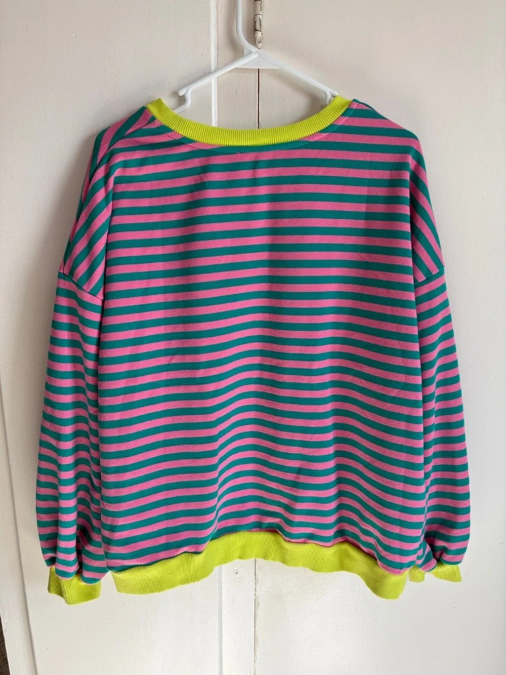 UEU Oversized Striped Crewneck Long Sleeve Color Block Pullover
Sweatshirt - Picture 8 of 11